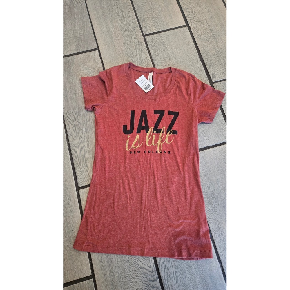 Bella Canvas New Orleans Jazz Is Life Clay Triblend Graphic Tee Shirt Medium NWT